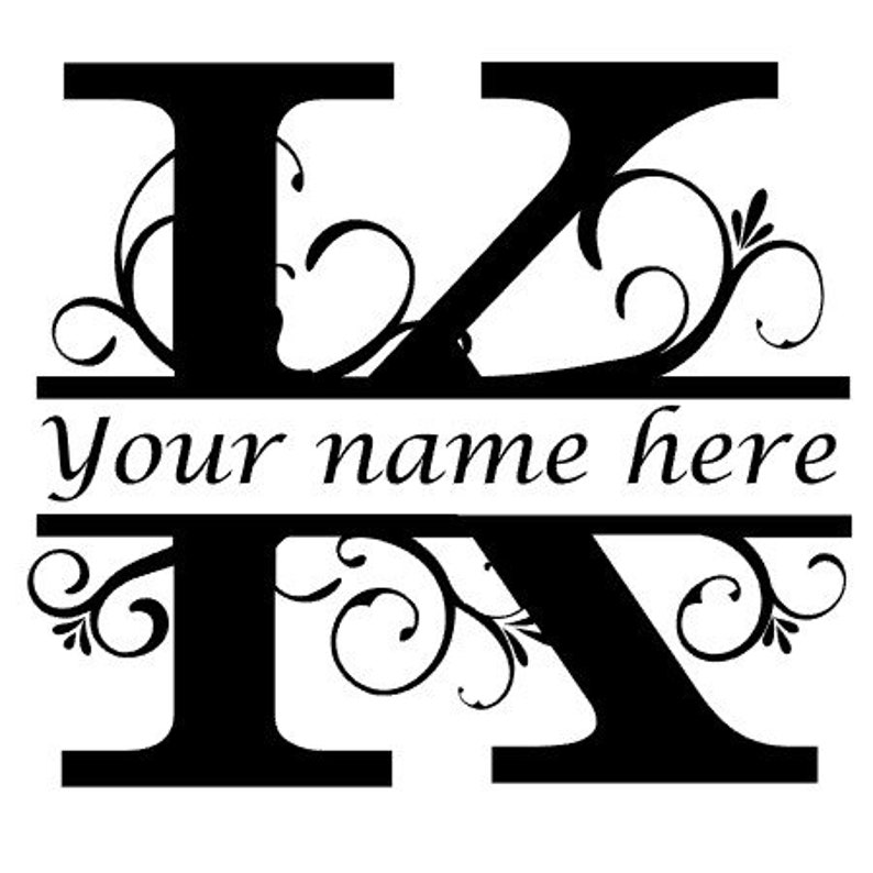 Download Letter K Floral Initial Monogram Family Name Vinyl Decal ...