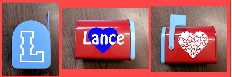 Mini Valentine/'s Mailbox Personalized Kids Valentine/'s Gift For Kids Cute Valentine/'s Mailbox Vinyl Decoration Candy Container