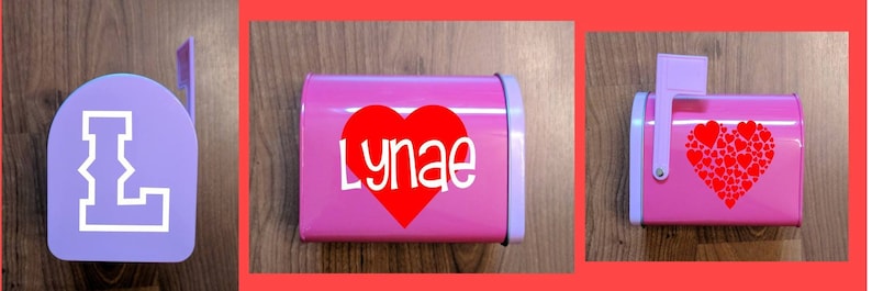 Mini Valentine/'s Mailbox Personalized Kids Valentine/'s Gift For Kids Cute Valentine/'s Mailbox Vinyl Decoration Candy Container