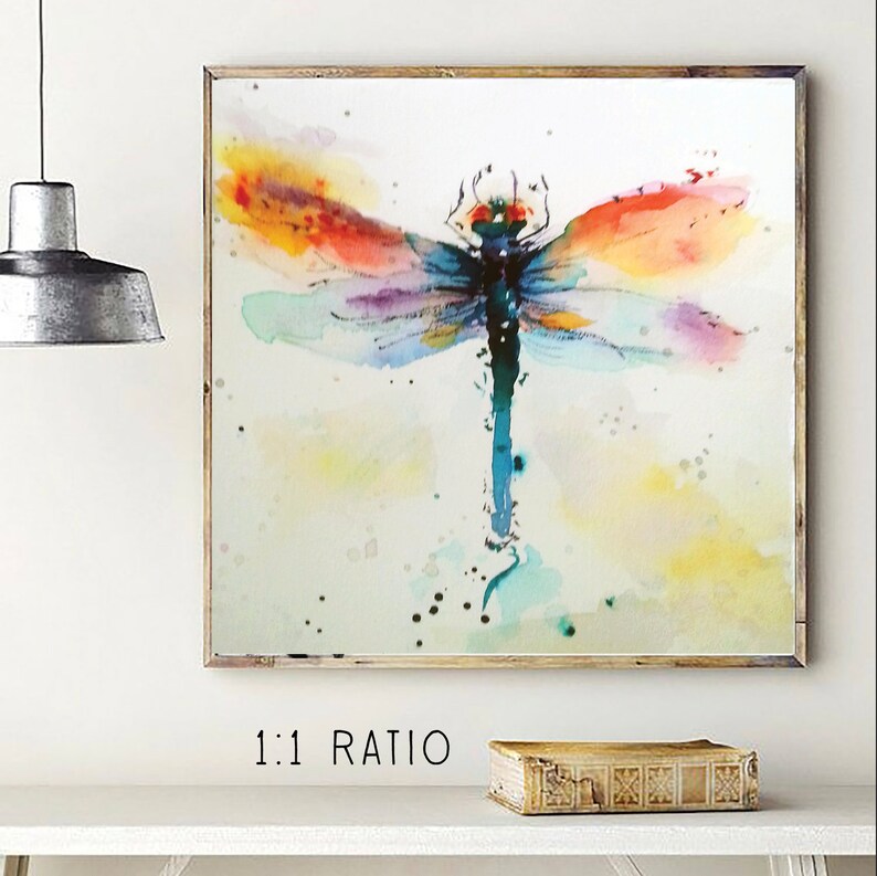 Watercolor Study Dragonfly PRINTABLE Wall Art Digital Downloadable Art ...
