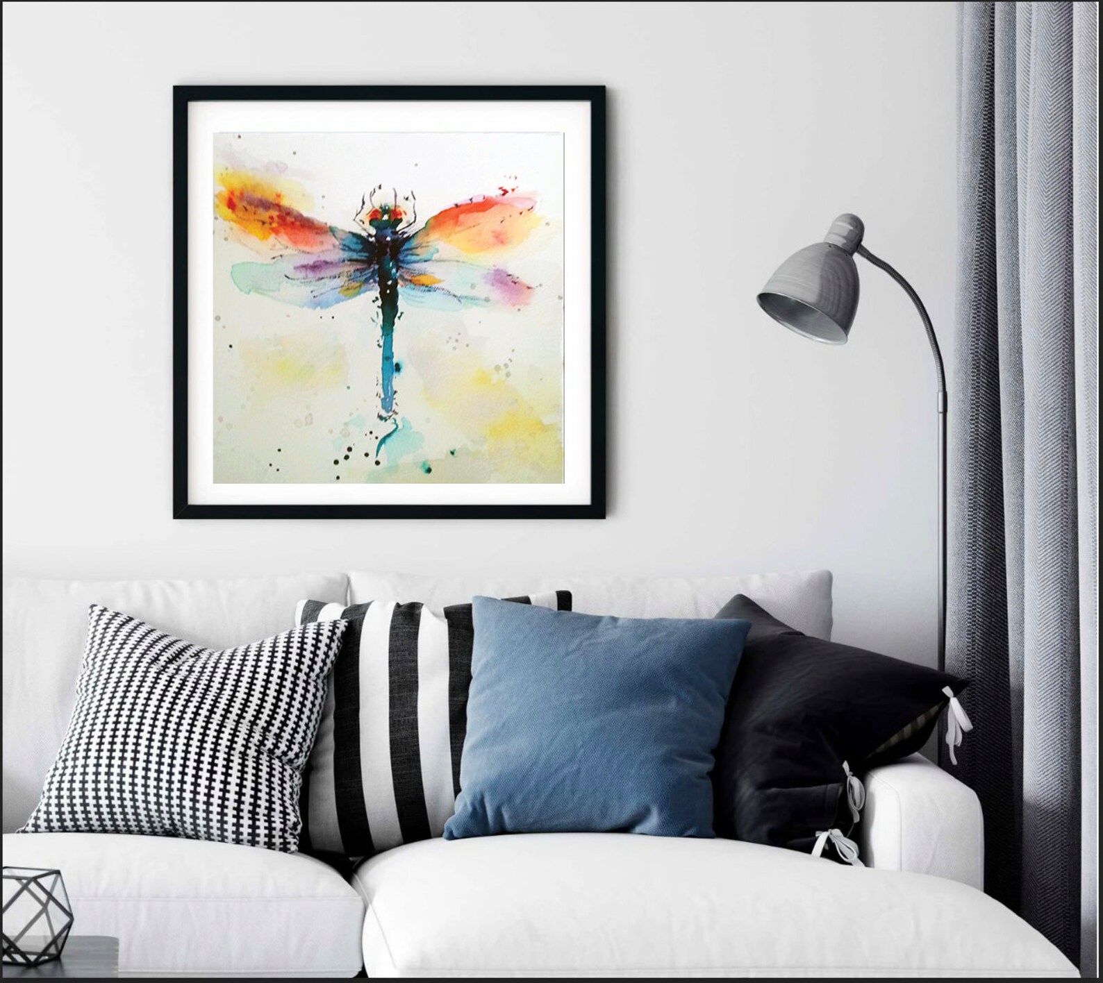 Watercolor Study Dragonfly PRINTABLE Wall Art Digital Downloadable Art ...