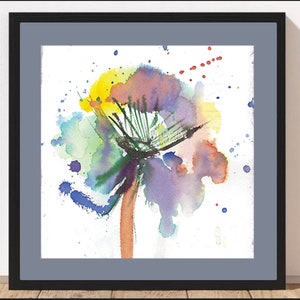 Rainbow Dandelion Wish - Hand-Painted Watercolor Art | Good Luck Gift | Printable Wall Decor | Digital Download Art Prints in Multiple Sizes