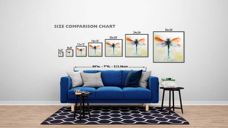 Watercolor Study Dragonfly PRINTABLE Wall Art Digital Downloadable Art ...