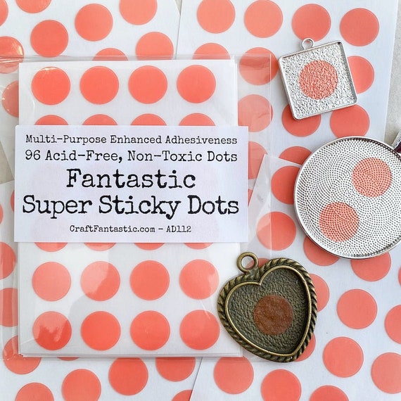 SUPER STICKY DOTS Double-sided Adhesive 96 Sticky Dots Super High-tack  Great for Collage Card Making Attach Ribbon 