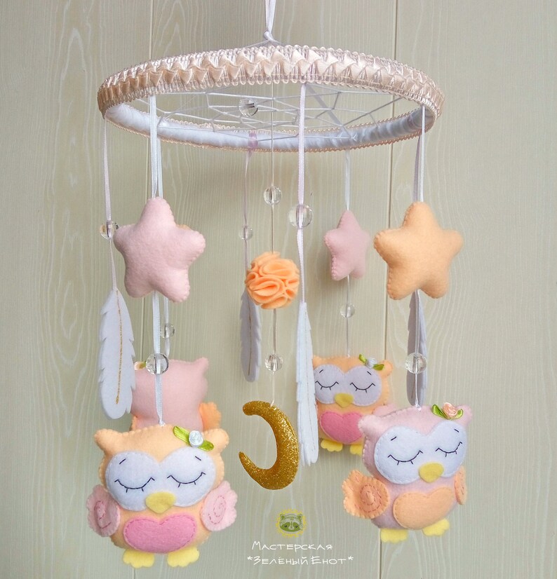 Baby Mobile Baby Crib Mobile Felt Mobile Baby Girl Mobile Etsy