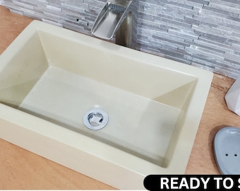 Small Bathroom Sink, SALE 25% OFF Ready to Ship, Bathroom Vanity Sink, Rustic Bathroom Sink, Farmhouse Bathroom Sink, Modern Bathroom Sinks