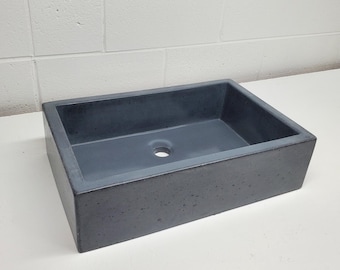 Modern Rectangular Concrete Bathroom Sink