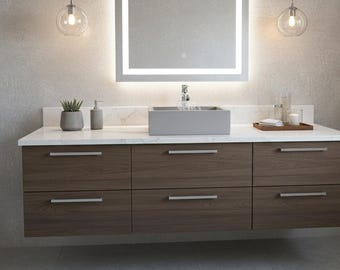 Rectangular Concrete Vessel Sink – Modern Bathroom Basin