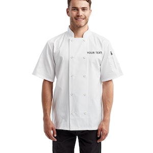 RP656 Artisan Collection by Reprime Unisex Short-Sleeve Sustainable Chef&#39;s Jacket