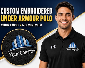 Polo Under Armour personalizado bordado / Uniformes de empresa, Bordado del logotipo de la empresa