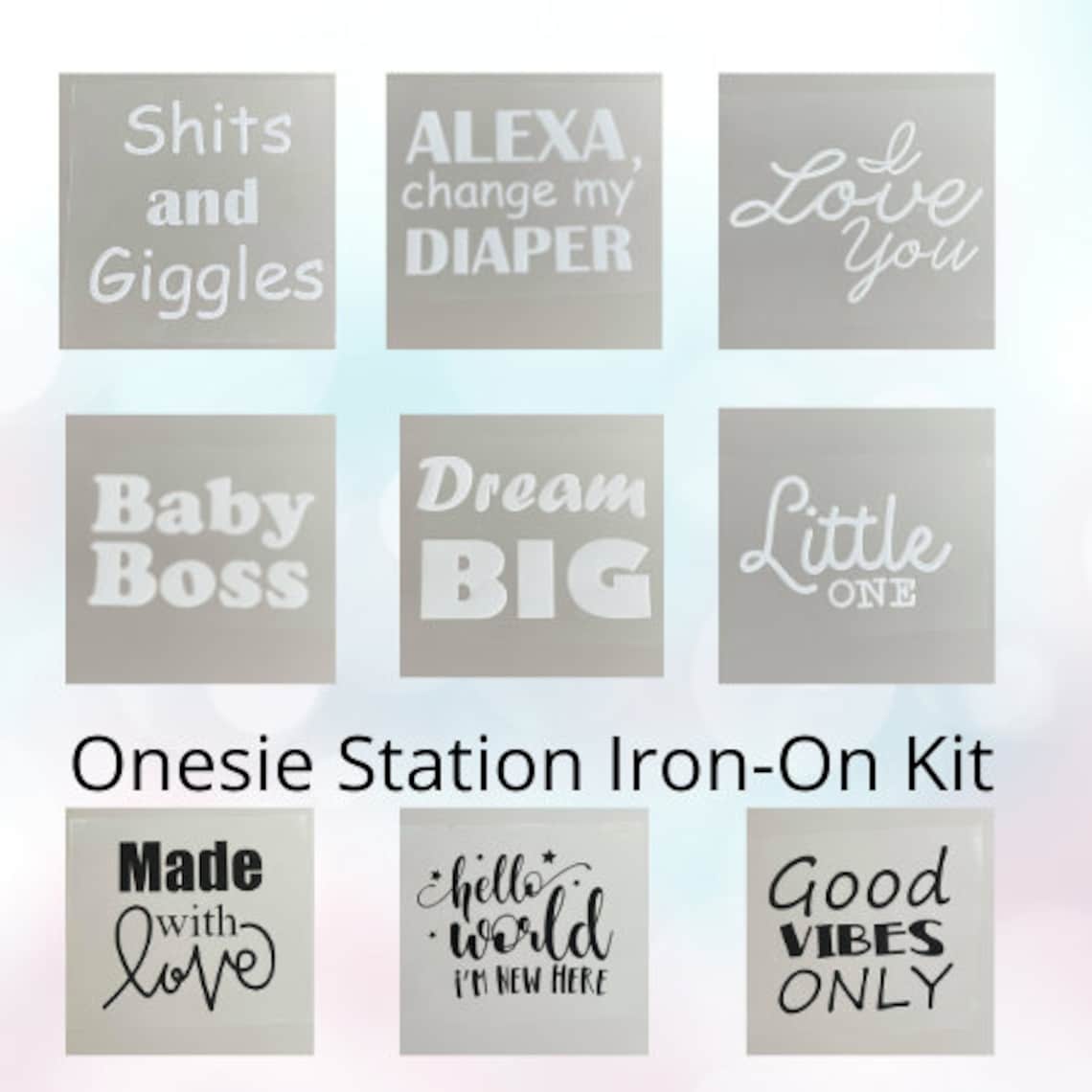 Baby Shower Iron on Onesie Transfers Baby Shower Activity Etsy Ireland