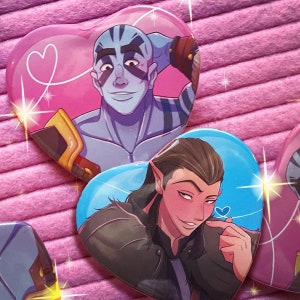 Botones de corazón de Vox Machina