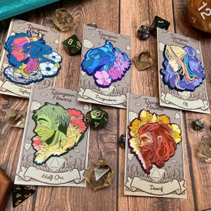DND Dungeon Flowers Pins