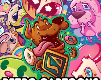 Retro Cartoon Fanart Stickers