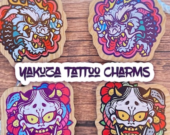 Yakuza Chibi Tattoo Holzanhänger