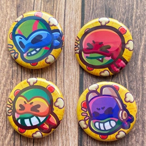 ROTTMNT CHIBI BUTTONS