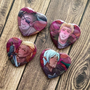 Dragon Age Heart Buttons