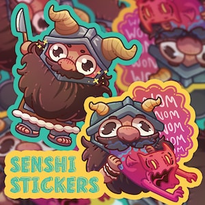 Delicious in Dungeon Meshi Senshi Fanart Stickers