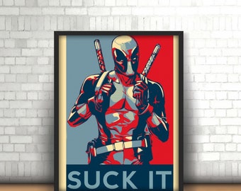 SUCK IT Deadpool Superheroes Movie Silk Poster 13x20 24x36 inches