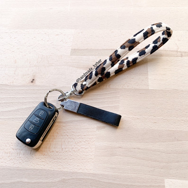 Fabric key fob Key chain strap Wristlet Wrist strap Etsy