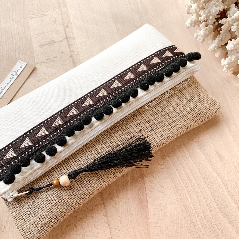 Wristlet Clutch Burlap Clutch Summer Clutch Bridesmaid Etsy