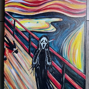 Ghostface as Edvard Munch the Scream Original Acrylic Painting