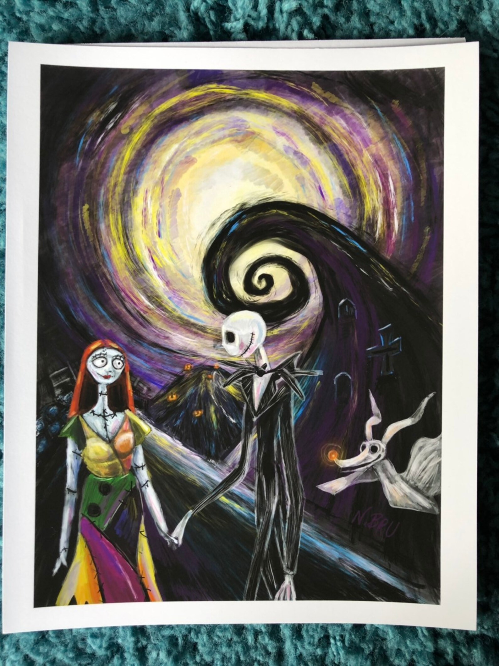 Nightmare Before Christmas Art Print Etsy Nightmare Before Christmas Art