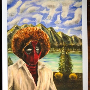 Deadpool bob ross t shirt sale
