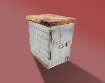 Tall Orange Resin Galley Box With Sleeper Feet