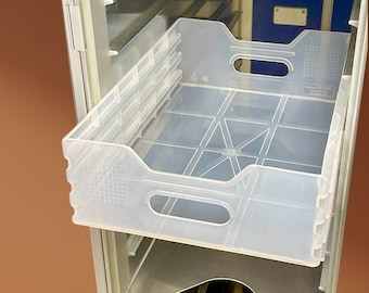 Airline Galley Trolley Durchsichtiger Kunststoffschubladeneinsatz