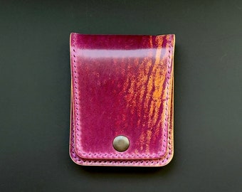 ロカド シェルコードバンレザー 縦型ミニマリスト二つ折りEDC