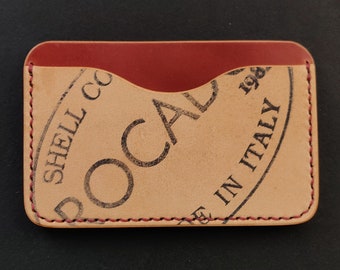 Shell Cordovan Wallet, Horizontal Leather Card Wallet, Minimalist Slim Luxury Wallet