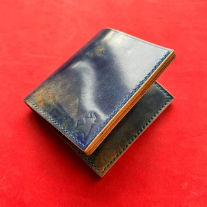 Rocado Shell Cordovan Brieftasche, Leder Bifold Brieftasche, Luxus Brieftasche