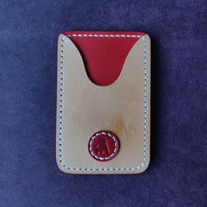Kleiner Kartenhalter aus Leder, minimalistisches Kartenetui aus Leder, Kreditkartenetui, schlanker Kartenhalter, Kreditkartenetui