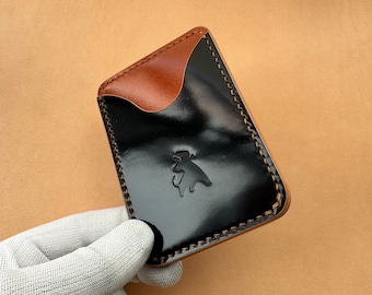 Rocado Shell Cordovan Leather Card Wallet: Minimalist Slim Design