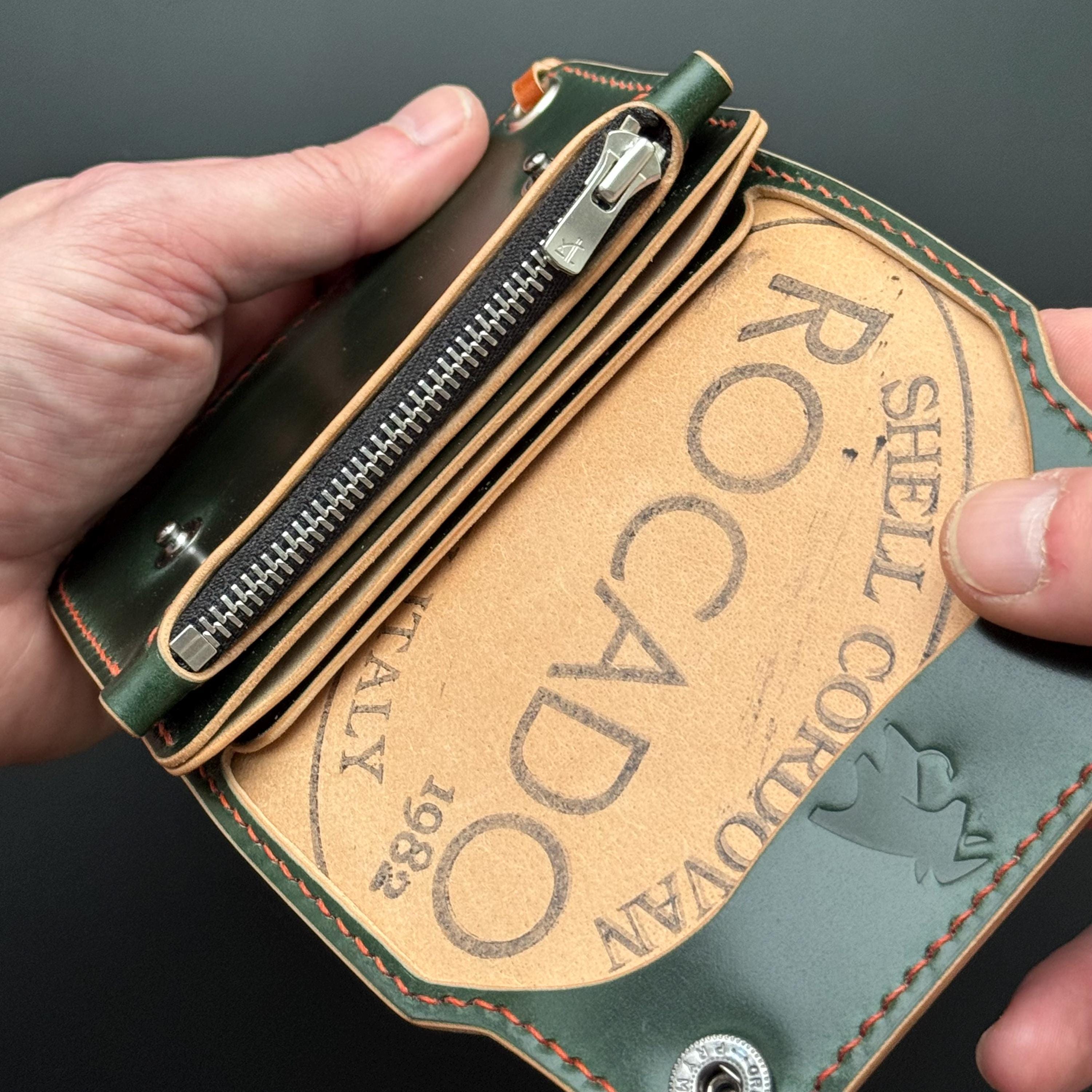 Rocado シェルコードバン トラッカーウォレット：チェーンリング付き