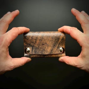 Portafoglio porta carte minimalista Rocado Shell Cordovan