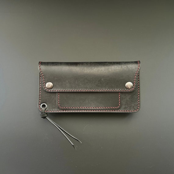 Wallet with hole for chain hotsell