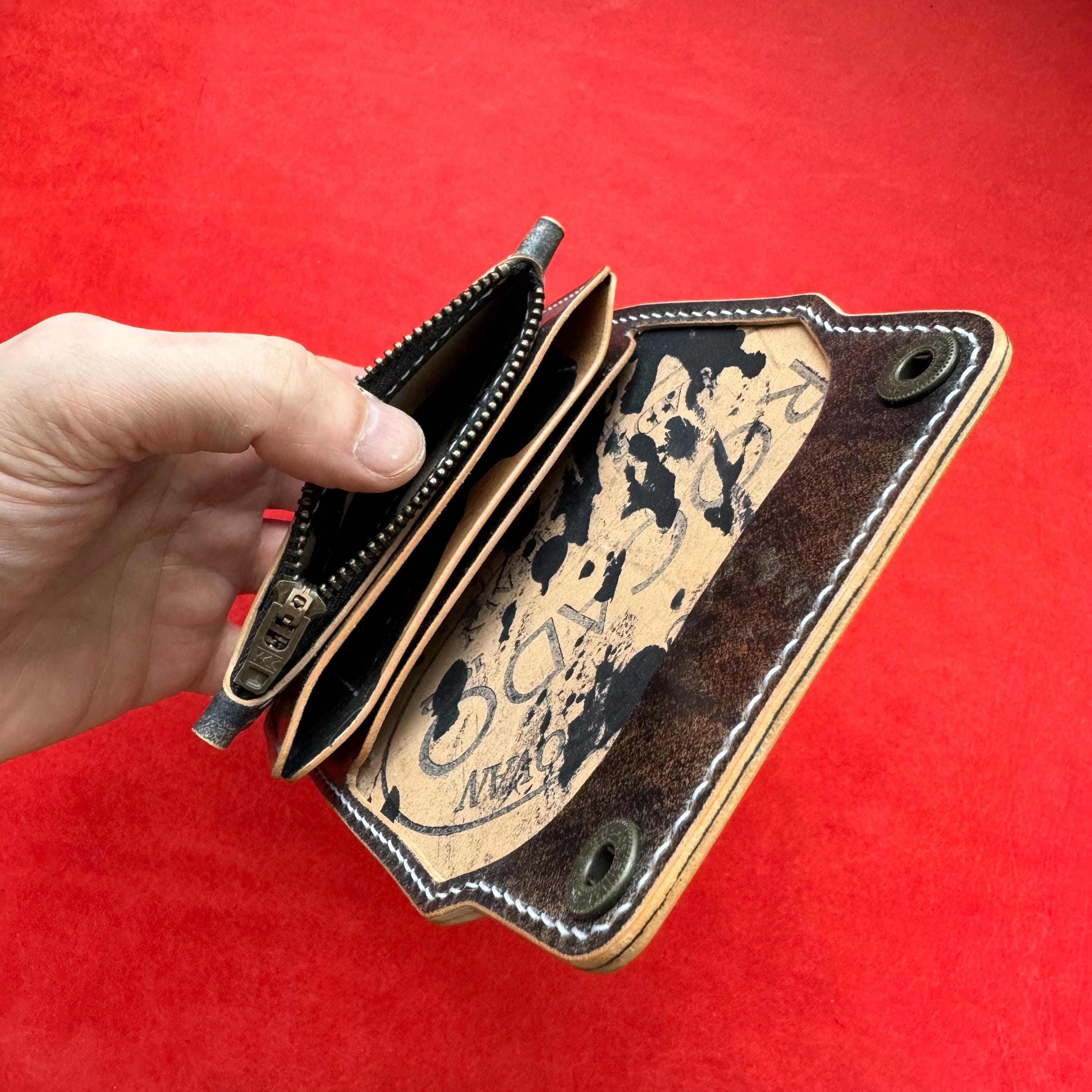 ロカド シェルコードバン トラッカーウォレット：チェーンリング付き