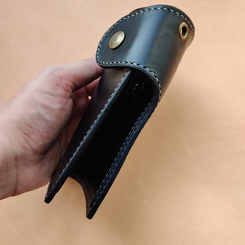 Biker Wallet With A Ring For Chain Or Lanyard, Veg Tanned Travel Western Wallet image 7