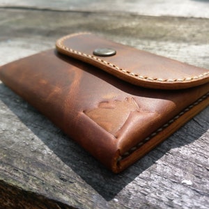 Leder Origami Portemonnaie, Minimalistisches Portemonnaie, Geldbörse und Kartenetui Portemonnaie, Leder Kartenhalter