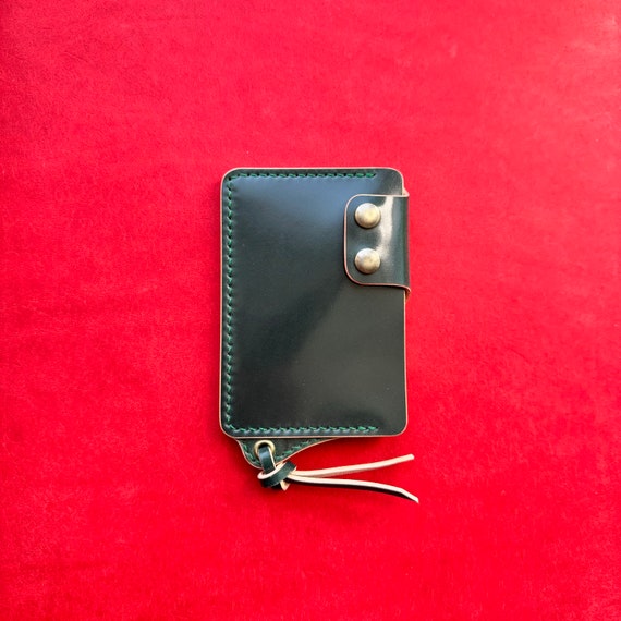 【送料無料キャンペーン】 Rocado Shell Cordovan Leather Card Holder With A Ring for 小物