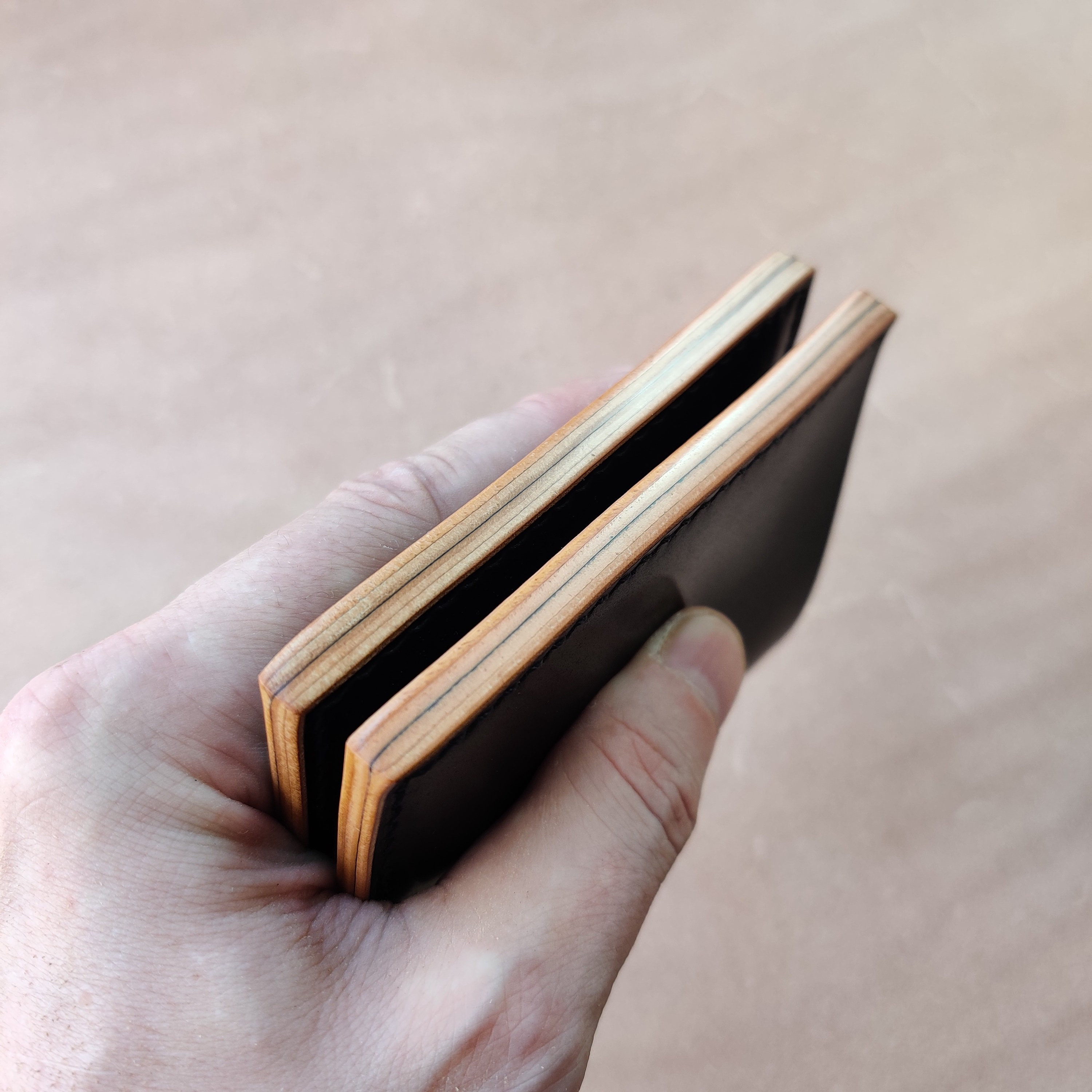 Rocado シェルコードバン ウォレット、レザー二つ折りウォレット