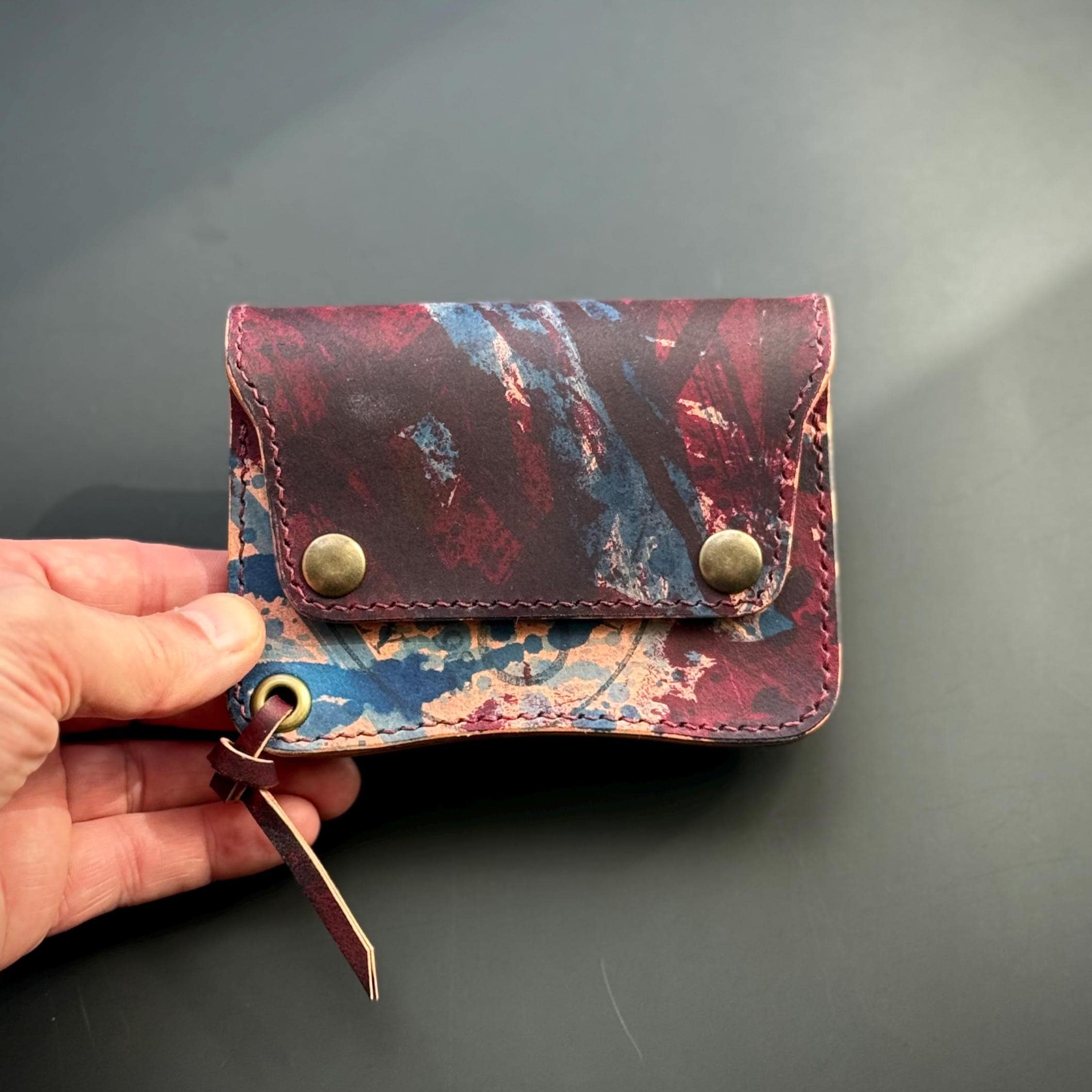 Rocado シェルコードバン トラッカーウォレット：ルビノ バイカー