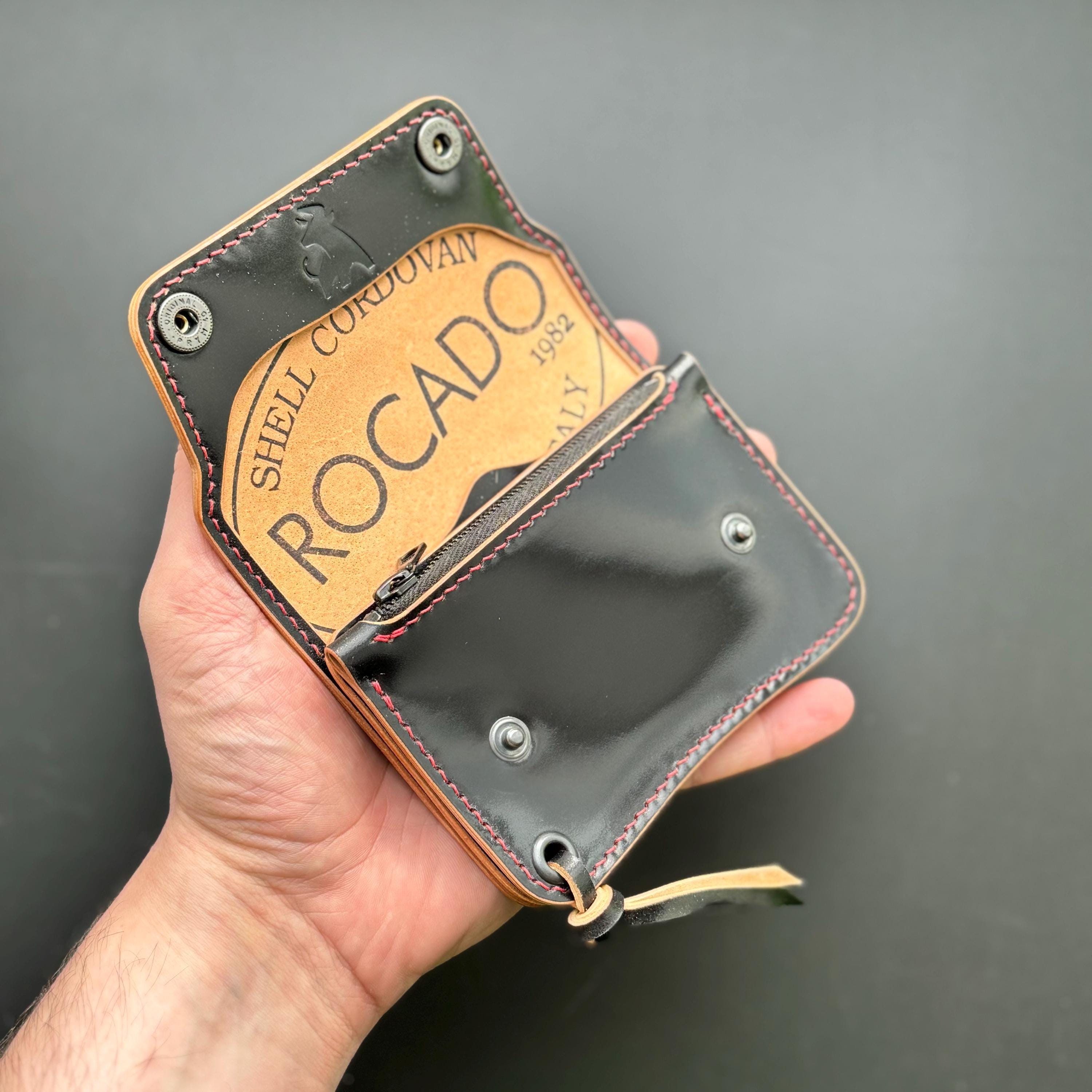 ロカド シェルコードバン トラッカーウォレット：チェーンリング付き