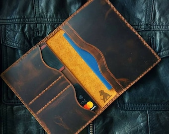 Leather Passport Holder,  Case For Documents And Credit Cards, Passport Case, Travel Wallet