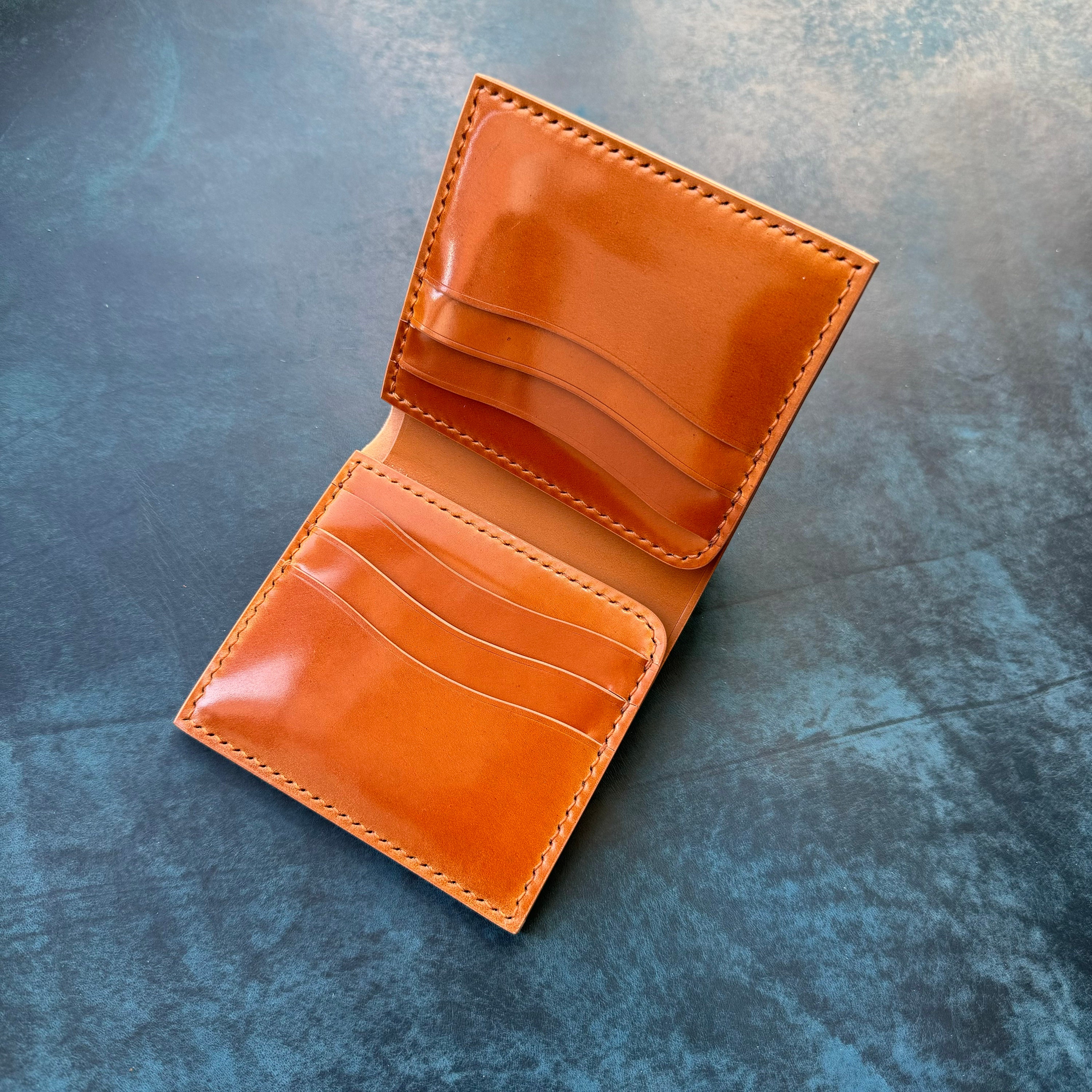 Rocado Shell Cordovan Wallet, Leather Bifold Wallet, Luxury
