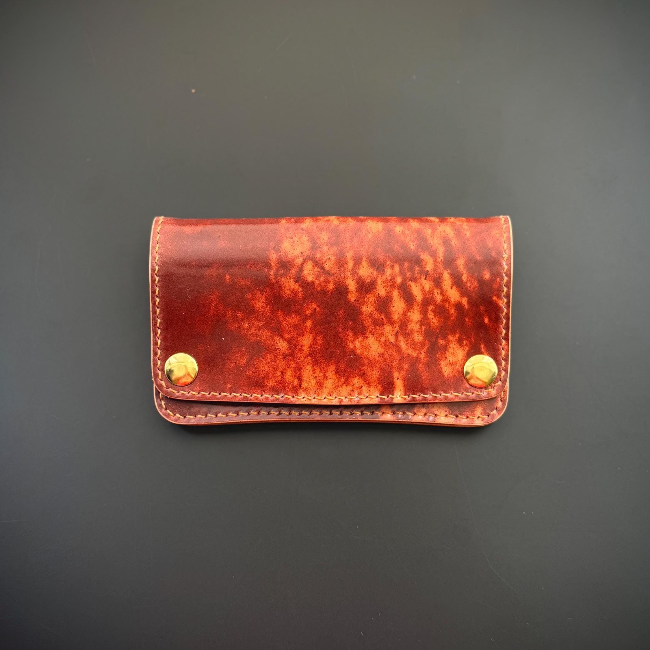 ロカド シェルコードバン ミニトラッカーウォレット、高級コンパクト