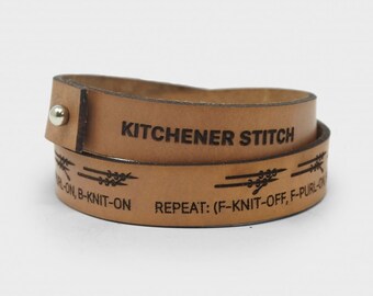 KITCHENER Wrist Hints | Tape Measure Bracelet | Leather Cuff | Leather Wrap Bracelet | Sewing | Knitting | Crochet | Notion | Gift