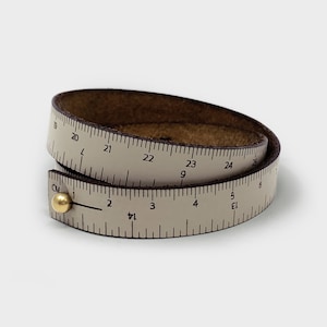 WRIST RULER™ The Original Tape Measure Bracelet Ruler Bracelet Leather Wrap Bracelet Sewing Knitting Crochet Notion Gift image 3